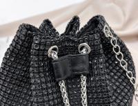 Bolso de cubo ligero y casual de negocios con decoración de rhinestones, diseño con cordón, bolso transparente con perlas falsas, bolso de noche elegante y exquisito de lujo discreto con rhinestones, perfecto para fiestas, cenas, vestidos navideños - details 2