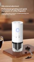 Molino De Café Eléctrico Cerámico Ajustable Para Uso Doméstico Y Al Aire Libre Con Tapa Desmontable Para Agregar Granos De Café - details 0
