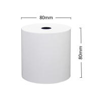 000-001 Rollos de papel térmico 80X80mm, papel para tickets de Datáfonos, Cajas Registradoras y TPV. Marca color mundo - details 0