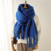 Nueva Bufanda Gruesa Para Mujer De Otoño Invierno 240x38cm Estilo Fashion Suave Y Cálida Con Borlas Mohair Para Europa Y América - details 23