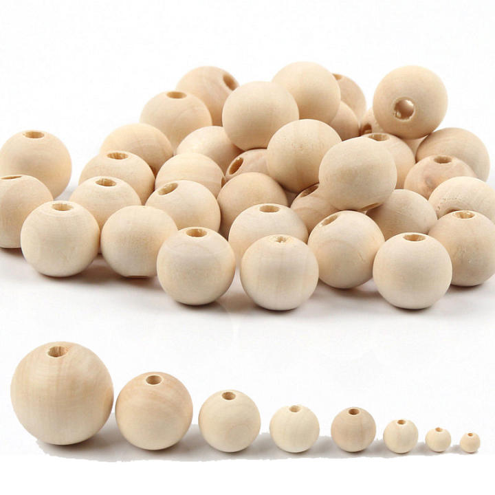 Talares De Madera Natural Redondas Para Joyería DIY Accesorios Hechos a Mano 4-50mm Perlas De Madera Sin Plomo 1-1000pcs