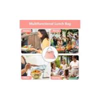 Fiambrera para helbres y Mujeres lonchera para adultos Bolsa de almuertos contenedor de Productos Alimenticios reulizable adecuado para el trabajo Viajes Picnicking Oficina (Pink) - details 2