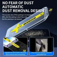 Protector De Pantalla De Vidrio Templado 9H Para Samsung Galaxy S24 Ultra S24+Plus S24Ultra Fácil Instalación Privacidad Antipolvo Protector De Pantalla HD Anti- Spy Anti- Huella Anti- Raspador Resistente Al Agua - details 2