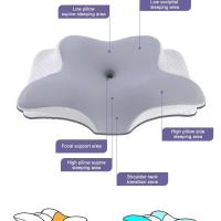 Almohada De Espuma De Memoria En Forma De Mariposa Alivio Del Dolor Cervical Ortopédica Para El Descanso Y El Sueño - details 4