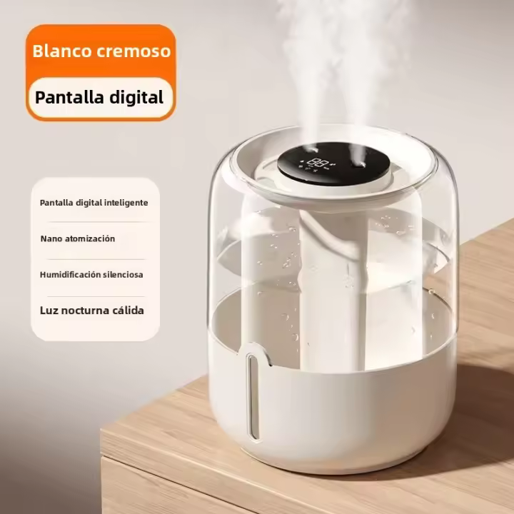Humidificador USB De Gran Capacidad 6.8L Doble Rociador Para Casa Dormitorio Oficina Habitación Con Pequeño Luz Nocturna - 1