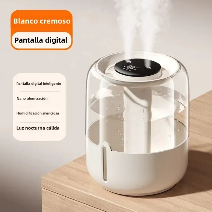 Humidificador USB De Gran Capacidad 6.8L Doble Rociador Para Casa Dormitorio Oficina Habitación Con Pequeño Luz Nocturna - 1