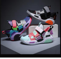 Zapatillas De Baloncesto Para Niños Y Niñas Antideslizantes Deportivas Ligera Para Exteriores Zapatos Cómodos Transpirables Talla Verdadera - details 2