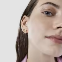 Pendientes de Oso Hueco de Plata de Ley 925, pendientes de moda personalizados, pendientes de mujer con incrustación de Perlas - details 7