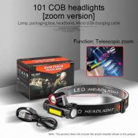 Linterna Frontal COB LED Recargable Con Imán Impermeable Para Camping Pesca Minera Luz De Escritorio Con Ángulo De Haz De 60° - details 30
