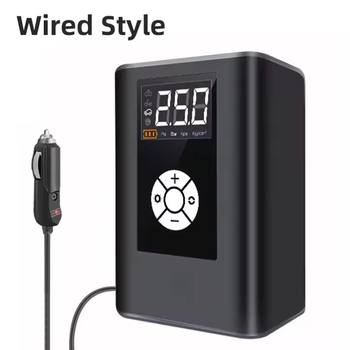 Compresor de aire de coche, bomba de inflado de neumáticos eléctrica inalámbrica portátil de 120W, 150PSI, para coche, motocicleta, juguetes inflables - 1