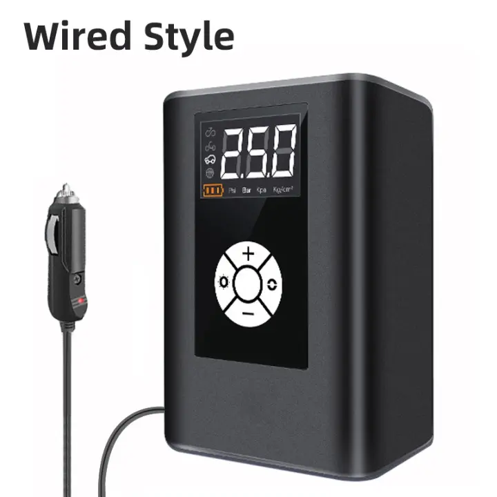 ZVD Compresor de aire de coche, bomba de inflado de neumáticos eléctrica inalámbrica portátil de 120W, 150PSI, para coche, motocicleta, juguetes inflables - 1