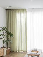 Cortinas De Matcha Verde Japonés Para Primavera Y Verano Cortinas De Lino Transparentes Cortinas Opacas Lujo Para Dormitorios Estilo Moderno 100% Poliéster Sin Funda - details 13