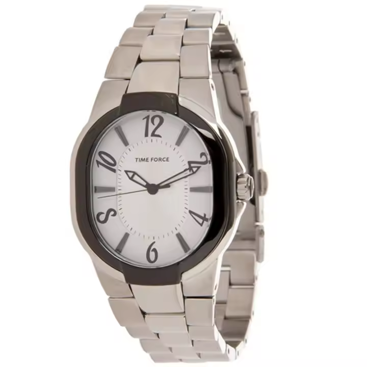 Time Force Tf2975l02m  Reloj Para Para Mujer Color Plateado - 1