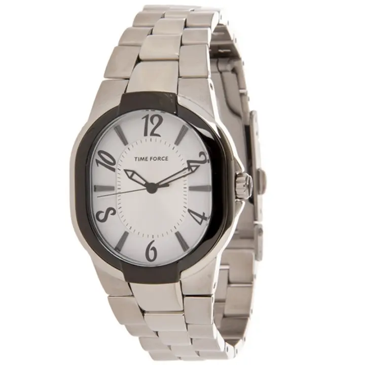 Time Force Tf2975l02m  Reloj Para Para Mujer Color Plateado - 1