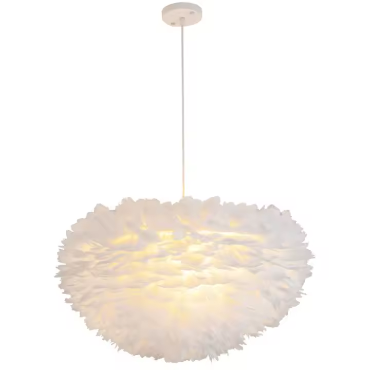 Chandelier Led feather chandelier creative simple modern children's room bedroom personality ing room chandelier bedroom, living room or decoration - 1