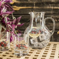 Krosno Grande Jarra Agua Zumo Cristal | 1800 ML | Harmony Collection | Perfecta para Uso en Casa, Restaurante y en Fiestas - details 1