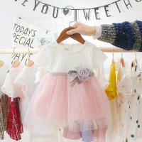 Vestido De Princesa Para Niña Con Encaje Y Manga Corta Vestido De Flores Para Niña Vestido De Boda De Verano Para Bebé - details 2