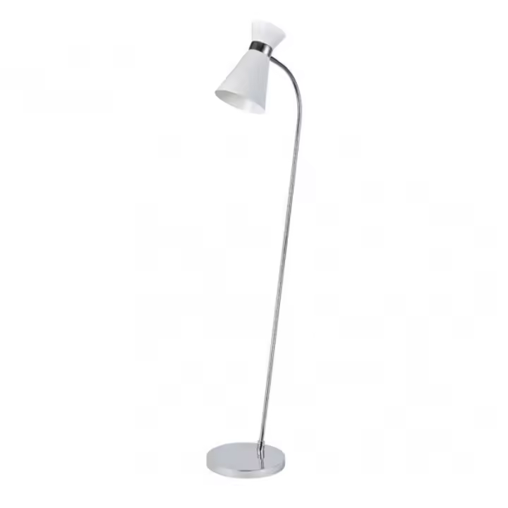 Lámpara de Pie FABRILAMP FAB 154341001 | Blanco/Cromo 139x39x25 Cm - Diseño Moderno - 1