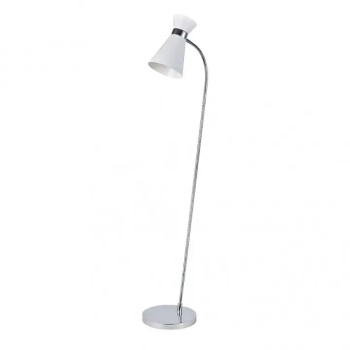 Lámpara de Pie FABRILAMP FAB 154341001 | Blanco/Cromo 139x39x25 Cm - Diseño Moderno - 1