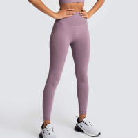 Leggings De Yoga Sin Costuras Para Mujer Levantador De Glúteos Deportivos De Fitness Y Gimnasio Pantalones De Running Terciopelo De Nylon De Cintura Elástica - details 31