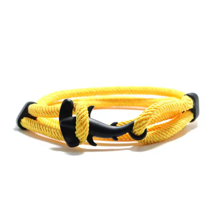 Nuevo Pulsera De Animal De Oceano Tiburón Para Hombres Cordón De Nylon Multicapa Ajustable Joyería De Camping Accesorios De Playa Joias - 1
