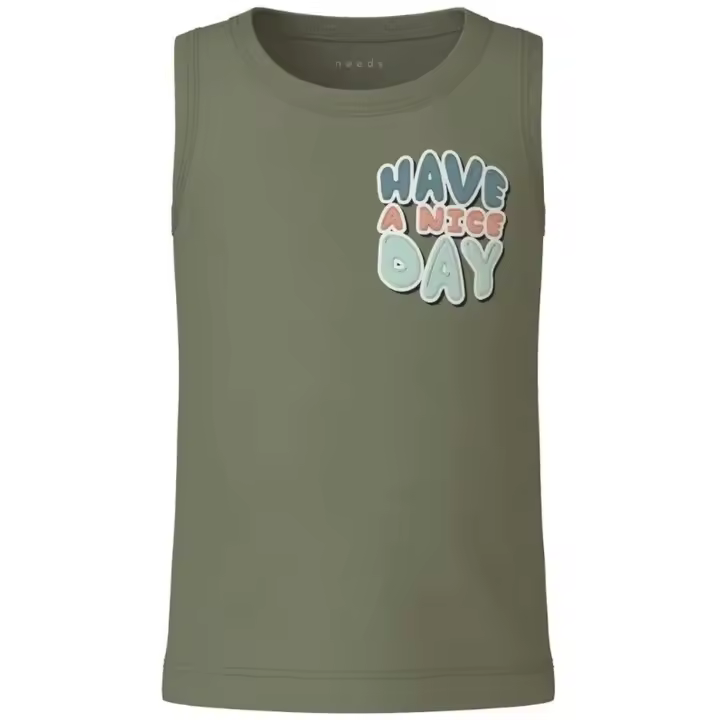 Camiseta Name It Victor Tank Top Verde Oliva - 1