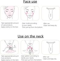 Masajeador de cuello, instrumento de belleza para el cuello, eliminación de papada, terapia de lifting facial, masajeador de cuello con vibración térmica de 40 °C/45 °C, masajeador antiarrugas. - details 3