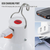 Bombilla LED Recargable USB Para Exteriores Luz De Emergencia Portátil Para Camping Y Pesca Con Gancho Iluminación Nocturna De Alta Brillo - details 4