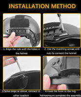 FAST Montura De Casco ARC Guías Lateral Para Caza Paintball Airsoft Accesorios De Casco De Combate Set De Rail - details 3