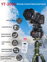 ZIFON YT2000 Control Remoto Motorizado PTZ Con Reconocimiento Facial AI Rotación Horizontal 360° Para Cámara Smartphone Action Camera Streaming En Vivo - details 0