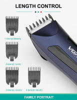 VGR 951 Trimmer De Cuerpo Recargable Para Hombres Cepillo Eléctrico De Barba Y Pelos Intimales Ajuste De Longitud Cabeza Flotante Recarga Rápida Duración De Batería De Más De 90 Minutos - details 5