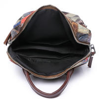 Mochila Vintage de retales para mujer, morral de cuero, Mochila de viaje, mochilas escolares para adolescentes, 2024 - details 6