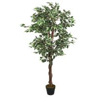 vidaXL Árbol Ficus Artificial Planta Falsa Decoración Verde Dimensiones 80 cm (378 hojas),  120 cm (630 hojas),  150 cm (756 hojas) y mas - details 2