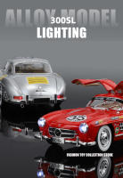 Modelo De Coche Clásico 300SL 1:24 En Aleación Con Sonido Y Luz Regalo Para Niños Decoración De Vehículos Juguete Diecast De 35# - details 3