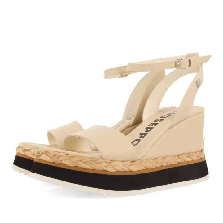 Gioseppo Sandalias Off-white con Cuña y Detalle Trenzado para Mujer - 1