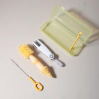 Juego De Limpieza Para Botella De Bebé 4 En 1 Con Cepillo De Silicona Para Chupete Y Taza Giratorio De 360 Grados Set Portátil Para Limpieza Completa - details 9