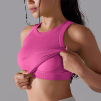 Sujetador Deportivo De 2 Niveles Para Mujer Sexy Yoga Alta Soporte Impacto Deporte Ropa Interior Correr Secado Rápido Top Deporte Gimnasio Con Almohadillas - details 47