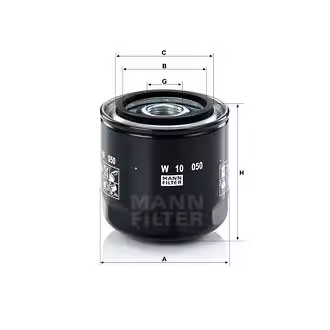 MANN FILTER - Filtro de Aceite W 10 050 - 1