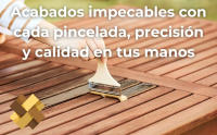 LYSSOLEN - Brocha para Barniz de 8” con Pelo de Cerda Natural - Diseño Profesional y Duradero - Ideal para Acabados Suaves y Precisos - Perfecta para Madera y Superficies Lisas - Fabricación Europea - details 1