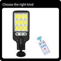 Lámpara De Calle Solar Con Sensor De Movimiento Y Reflector LED COB 108 IP65 Impermeable Luz Exterior Inducción Humana Spot Luz De Pared - details 9