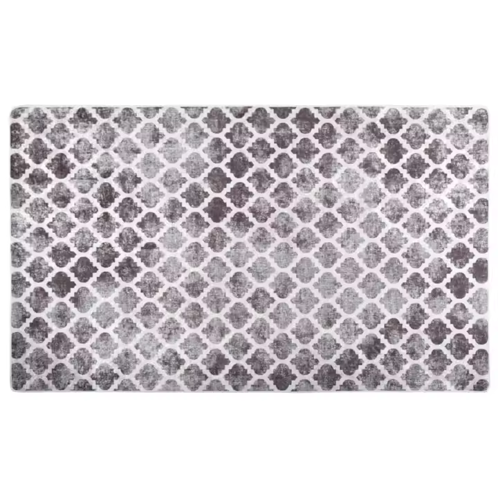 vidaXL Alfombra lavable antideslizante 120x170 cm Color Negro,  Gris y dorado,  Beige y dorado y mas Alfombras de área  Alfombra de Piso para Sala de Estar Dormitorio Habitación Salón - 1