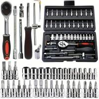 Juego De Herramientas De Motocicleta 46 Piezas Con Llaves De Destornillador De 1/4 Pulgada Herramienta Métrica Para Motocicleta Y Reparación De Automóviles - details 0