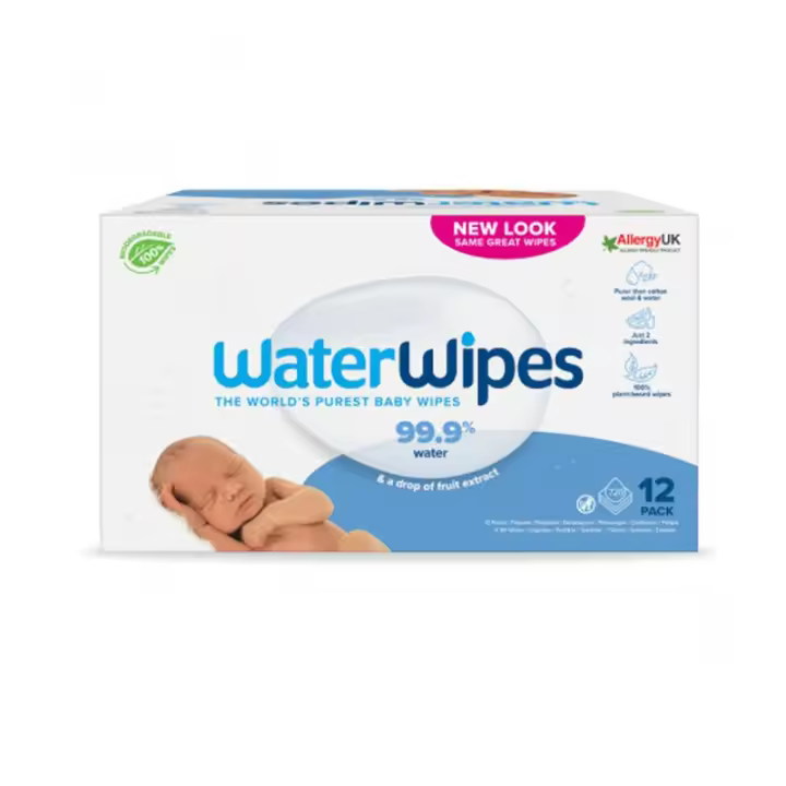 Waterwipes Toallitas para Bebés Sin Fragancia 12x60 Unidades - 1