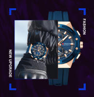 Reloj Deportivo Multifuncional CURREN Moda Con Correa De Silicona Y Dial Luminoso Manos Luminosas Cronógrafo De Cuarzo Diseño Creativo Resistente Al Agua - details 2