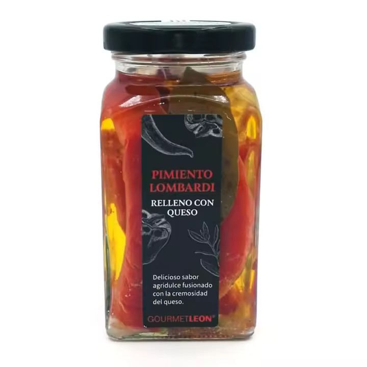 GOURMET LEON Pimientos Lombardi rellenos de queso 250 gr. - 1