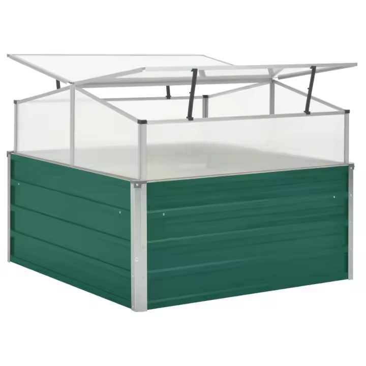 vidaXL Invernadero de acero galvanizado 100x100x85 cm Color Gris,  Marrón,  Antracita y mas - 1
