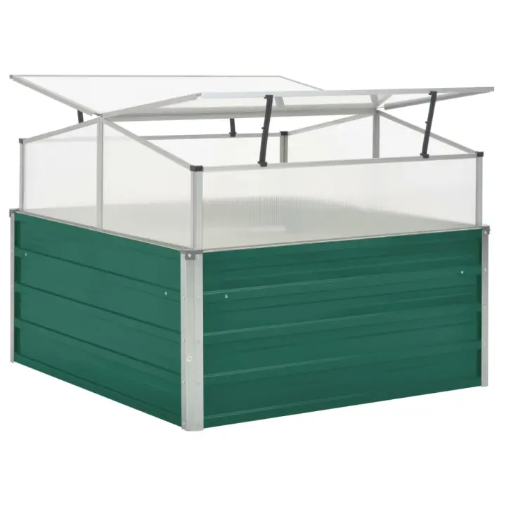 vidaXL Invernadero de acero galvanizado 100x100x85 cm Color Gris,  Marrón,  Antracita y mas - 1