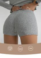 Shorts De Running Para Mujer HELIAR Cintura Alta A-line Delgados De Punto Estilo Casual Verano Slim Bodycon Trousers - details 1