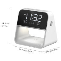 Lámpara De Noche Con Reloj Digital USB De ABS Para Decoración De Hogar Y Oficina Estilo Moderno Sin Batería Incluida - details 5