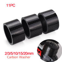 11PCS Espaciador De Bicicleta De Fibra De Carbono 2/3/5/10/15/20mm Accesorios Para Bicicleta De Montaña Compatible Con Tubería De 28.6mm - details 0
